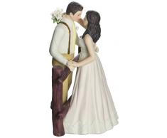 Unbekannt Rustikal Paar Porzellan Figur Hochzeit Kuchen Topper (Blush Kleid)