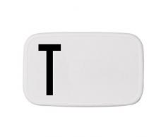 Design Letters Lunch Box, Kunststoff, weiß/schwarz, 18 cm