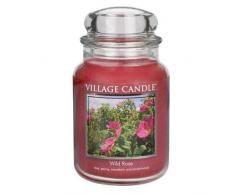 Village Candle Duftkerze mit gratis Auto-Lufterfrischer 17x10 cm 1219 g Wildrose