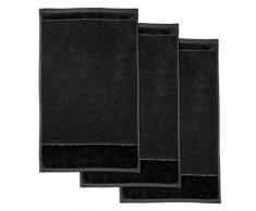 Möve Bamboo Luxe Gästetucher, Black, 30 x 50 cm, 3