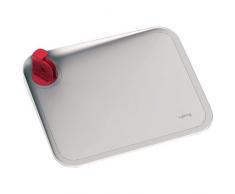Lékué 0205800R14U150 Schneidebrett Easy mit Messerfixierung in rot, Silikon, 30 x 25 x 7.1 cm