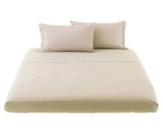 Galileo Casa Weiche Nächte Bettwäsche, Baumwolle 160 x 190 cm Marrone (Fango)