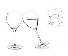 H&H Drop Packung Kelche Glas Wasser zu 39 cl, Transparent, 2 Stück