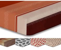 DecoKing Premium 94020 200x220 cm Spannbettlaken Steg 30 cm braun beige Cappuccino Schoko rot Bordeaux Spannbetttuch Microfaser Bettwäschegarnituren Hypnosis Collection Geoffrey 1