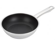 Silit Secura Bratpfanne 20 cm, Edelstahl beschichtet, Edelstahlgriff, Induktion, PFOA frei