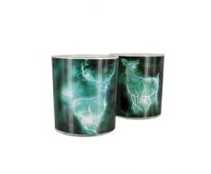 Harry Potter Patronus Trinkgläser, Mehrfarbig, 8 x 8 x 9 cm