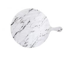 Kitchen Craft Servierbrett Marmoreffekt 41.5x31.5cm, Melamin, Weiß/Schwarz, 28 x 18 x 18 cm