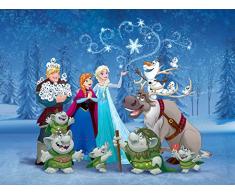 AG Design Disney Frozen Die EiskÃ¶nigin, Vlies Fototapete Kinderzimmer- 4 Teile Mehrfarbig 0,1 x 360 x 270 cm