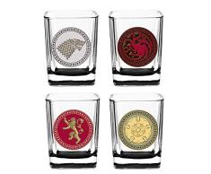 Game of Thrones Schnapsgläser, Haus-Siegel, 4er-Set