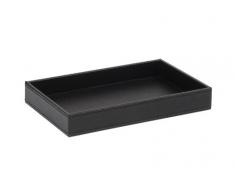 Andrea AX12206 Tablett, Lederoptik, 14 x 23 x 3 cm, schwarz