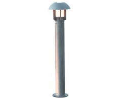 Konstsmide Heimdal 512-312 Wegeleuchte / B: 24cm T: 24cm H: 102cm / 1x60W / IP44 / lackiertes Aluminium / silbergrau