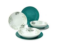 Creatable 20639, Serie Tropical, Geschirrset, Tafelservice 8 teilig, Porzellan