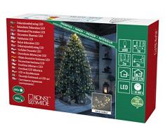 Konstsmide 6372-160 LED Lichterkette Sternenlametta / für Innen (IP20) / VDE geprüft / 12V Innentrafo / 480 warm weiße Dioden / kupferfarbener Draht