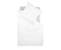 fleuresse G-009100-1000-0200 Makosatin Bettwäsche colours Uni 155 x 200 cm weiß