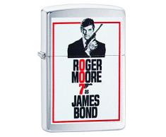 Zippo James Bond Feuerzeug, Messing, Brushed Chrome, One Size