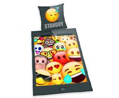 Herding EMOT!X Bettwäsche-Set, Wendemotiv, Bettbezug 160 x 210 cm, Kopfkissenbezug 50 x 70 cm, Baumwolle/Renforcé