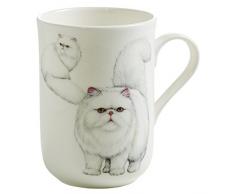 Maxwell & Williams Pets Perser Katze, Geschenkbox, Porzellan, PB0716 Becher, weiß, 10.5 x 7.5 x 10.5 cm