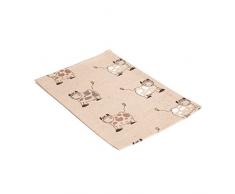 Vaitkute 216019 2-er Set Geschirrtücher Kuh Halbleinen bedruckt, 47 x 70 cm, 50% Leinen und Baumwolle, 40 Celsius waschbar, natur, 240 g/m2