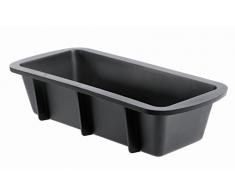 DE BUYER Rechteckige Silikon-Form Cake, Edelstahl, schwarz, 26.6 x 13 x 9 cm