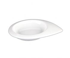 Holst Porzellan DB 2060 Teller halbtief 12 cm Teardrops Dinner Bowl, weiß, 12.5 x 10 x 2.2 cm, 6 Einheiten