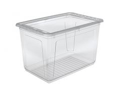 keeeper Aufbewahrungsbox mit Air Control System, 59 x 39 x 35 cm, 52 l, Bea, Transparent