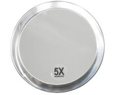 Make Up Spiegel mit 5-fach Vergrößerung, Premium Badezimmer Schminkspiegel Durchmesser 15cm rund mit Saugnapf, Acryl Makeup Spiegel für Zuhause und unterwegs von Fantasia