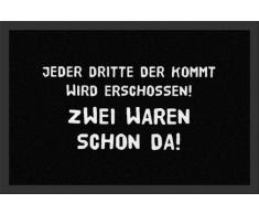 empireposter Jeder Dritte - Fussmatte, Größe: 60 x 40 cm, Material Polypropylen