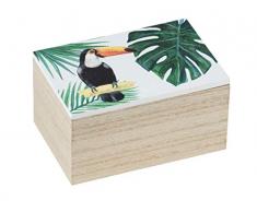 WENKO Aufbewahrungsbox S Tucan Badbox, Badkorb, MDF, 10 x 8 x 15 cm, mehrfarbig