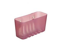 TATAY Regal, klein, mit Saugnäpfen, Kunststoff, 20 x 8,5 x 11 cm, Aubergine Translucide, 20X8.5X11 cm