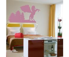 INDIGOS 4052166147934 Wandtattoo w664 Pegasus Wandaufkleber 120 x 65 cm, violett