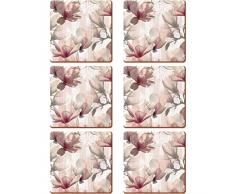 CREATIVE TOPS Magnolia Premium Unterseite aus Kork Untersetzer, Holz, pink, 6