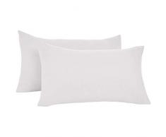 AmazonBasics Kissenbezüge, Mikrofaser, melierter Stoff, 2er-Set, 40 x 80 cm, Grau (Soft Grey)