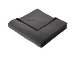 Biederlack Wohn- und Kuscheldecke, 86 % Polyacryl (Dralon), Veloursband-Einfassung, 150 x 200 cm, Anthrazit, Thermosoft, 501189