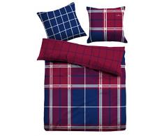 TOM TAILOR 0069792 Satin Bettwäsche Garnitur mit Kopfkissenbezug (Baumwolle) 1x 135x200 cm + 1x 80x80 cm, Barolo