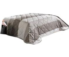 Linder Bergame 0906/10/947/180 Tagesdecke, 240 x 180 cm, Polyester, Grau/Weiß