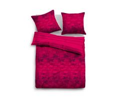 TOM TAILOR 0069803 Satin Bettwäsche Garnitur mit Kopfkissenbezug (Baumwolle) 1x 155x220 cm + 1x 80x80 cm, Barolo