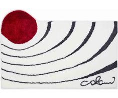 Grund COLANI Exklusiver Designer Badteppich 100% Polyacryl, ultra soft, rutschfest, ÖKO-TEX-zertifiziert, 5 Jahre Garantie, Colani 2, Badematte 60x100 cm, weiss