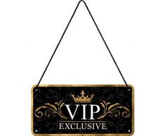 Nostalgic-Art 28006 Achtung - VIP Exclusive | Blechschild | HÃ¤ngeschild | TÃ¼rschild | inkl. Kordel, 10x20 cm