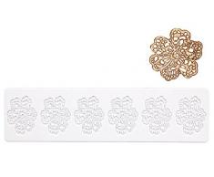 StÃ¤dter BordÃ¼ren- Matte BlÃ¼te Backform, Silikon, weiÃ, 39,5 x 8 cm