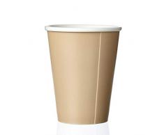 VIVA scandinavia Kaffeebecher Porzellan mit Matt Finishing ohne Henkel, Medium Espressotasse, Design Teetasse Orange 0,20L