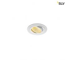 SLV LED Deckeneinbaustrahler NEW TRIA 110 I TRIAC C , TRIAC L, rund, single, 2700K, CS, Clipfeder, weiß, Einbauleuchte, Deckenstrahler, dreh- und schwenkbare Deckeneinbauleuchte, Indoor