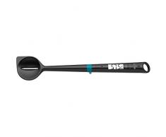 WMF Hello Functionals Thermo-Kochlöffel 31 cm, mit Ablagebänkchen, Kochlöffel mit Thermometer und Timer, Kunststoff, schwarz