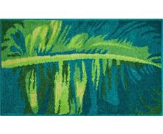 Grund Badteppich, 100% Polyacryl, superweich, Rubinrot, grün, 60 x 100 cm