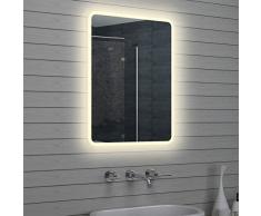 Lux-aqua Design LED Badezimmerspiegel Badspiegel Wandspiegel Lichtspiegel 80x60cm M1586, Silber