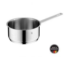 WMF VarioCuisine Stielkasserolle, 16 cm, ohne Deckel, Kochtopf 1,4l, Cromargan Edelstahl poliert, Topf Induktion, unbeschichtet, Silikonrand