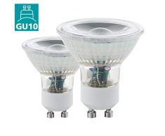 EGLO LED GU10 Lampe 2er-Set, 2 LED Spots, Spot LED Set, je 5 Watt (entspricht 65 Watt), 400 Lumen, GU10 LED neutralweiß, 4000 Kelvin, LED Leuchtmittel, LED Spot GU10, Ø 5 cm