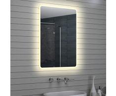 Lux-aqua Design LED Badezimmerspiegel Lichtspiegel Wandspiegel Spiegel 100x70cm
