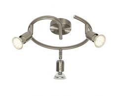 Brilliant Loona LED Spotspirale 3 flg Deckenstrahler schwenkbar eisen 750 Lumen, 3x GU10 3W LED-Reflektorlampen inklusive
