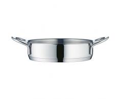 WMF Mini Servier-/ Bratpfanne klein 18 cm, Cromargan Edelstahl poliert, unbeschichtet, Induktion, stapelbar, ideal für kleine Portionen oder Singlehaushalte