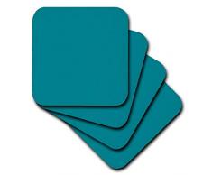 3dRose CST 159850 _ 3 Uni Blau Blaugrün Simple Moderne Solid eine einzige Farbe Türkis-Grün Keramik Fliesen Untersetzer (Set von 4)